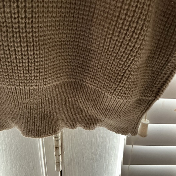 Cabin Creek Brown and Cream Crew Neck Sweater with Geometric Design - Picture 3 of 5